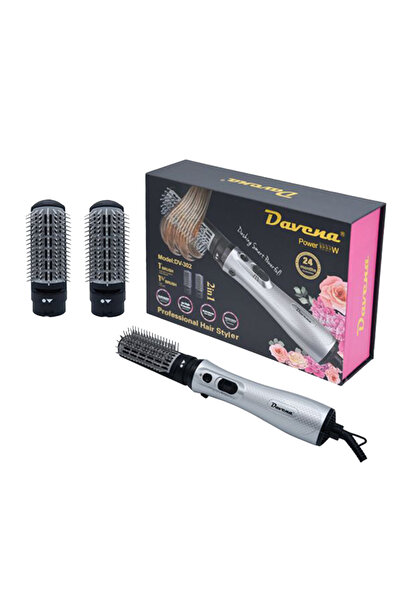 Davena مجفف شعر 2 فرشاة - فضي