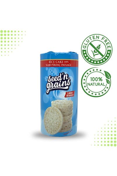 Seed'n Grains 100% Natural Rice Cake Rice Puffed (135 Gr)