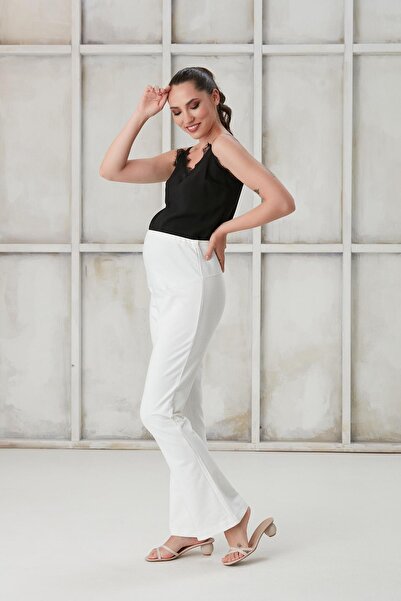 Işşıl 4511-Spanish Leg Maternity Two Thread Combed Cotton Trousers