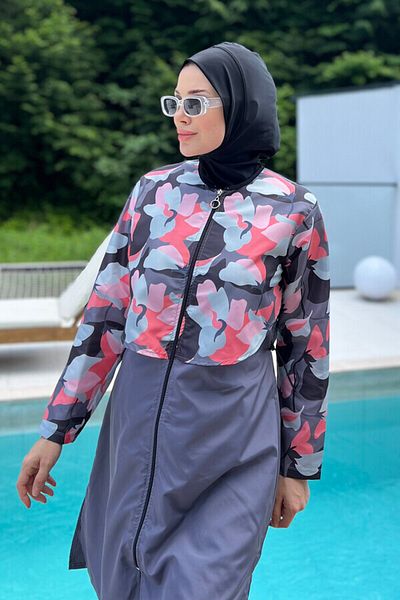 REMSA Parachute Full Covered Hijab Μαγιό Aller 2403 Γκρι