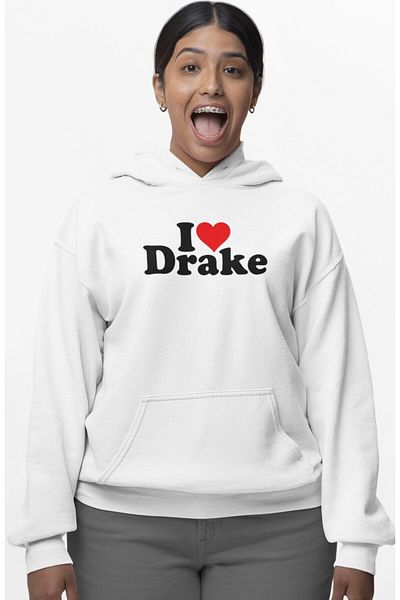 Fuddy Moda Unisex Oversize Drake Motif Hoodie Rapper Themed Sweatshirt