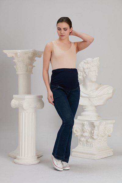 Işşıl 4498-pantaloni de maternitate cu picior evazat flexibil