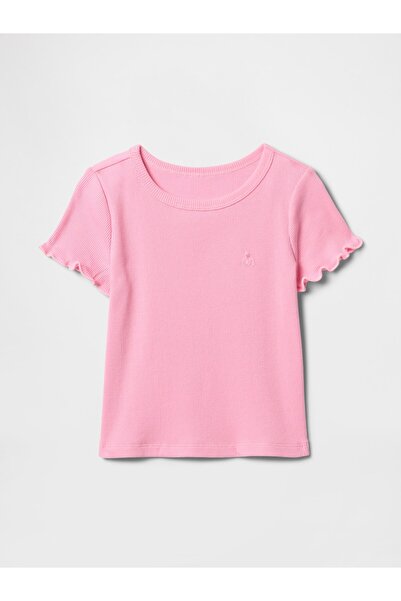 GAP Kız Bebek Pembe Mix & Match Fitilli T-Shirt