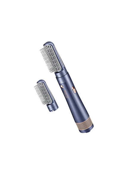 rebune فرشاة شعر مستقيمة مع ملحقين بقوة 1200 وات RE-2201-2 - أزرق تيتان
