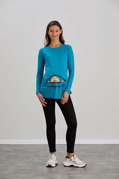 Işşıl Işil 4495 - Viscose, Zipper Facing Baby U Sleeve T-Shirt