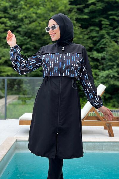 REMSA Μονό Top Parachute Full Covered Hijab Μαγιό 2451 Μπλε