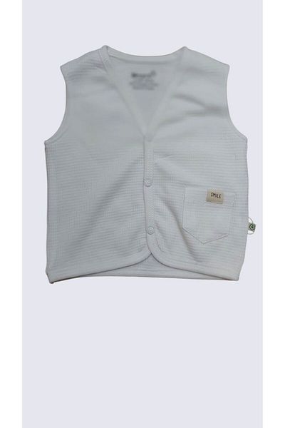 Biorganic Bioorganic waffle smile waistcoat