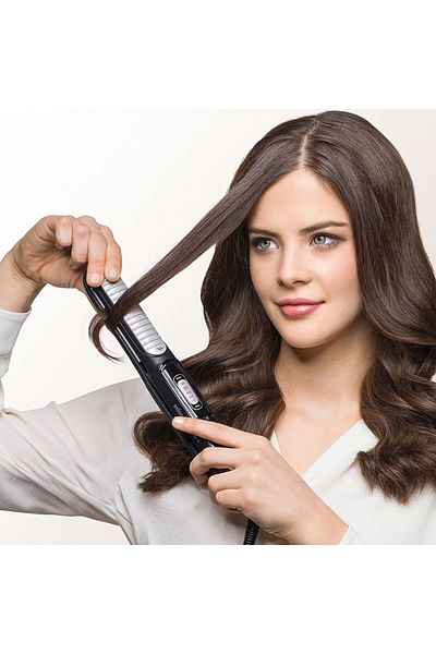 Braun Iron Hair Straightener Satin Hair 5 Styler Ceramic Flat ST550 - Black