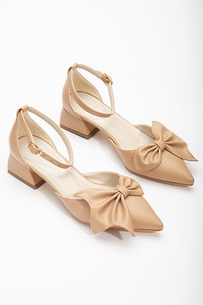 Hayalimdeki Ayakkabı Pantofi cu toc pentru femei Soria Nude Color