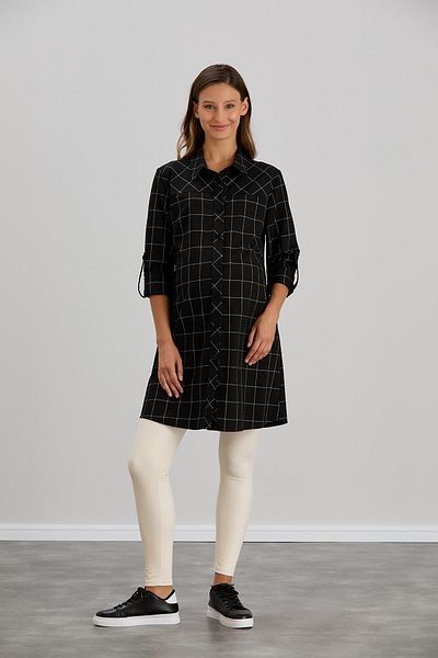 Işşıl Işil 4547 - Maternity Plaid Clothing Shirt-Tunika Bias Cut