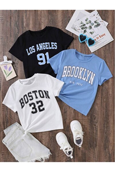 MORNİNG KİDS Σετ 3 αγοριών-αγοριών Μαύρο-άσπρο-μπλε