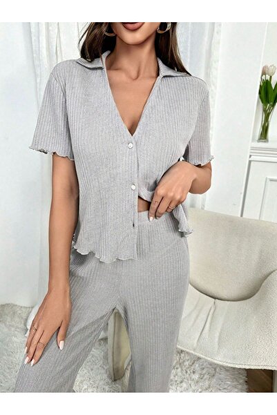 BELLA NOTTE Sezónní pyžamový set s krátkým rukávem a výstřihem do V