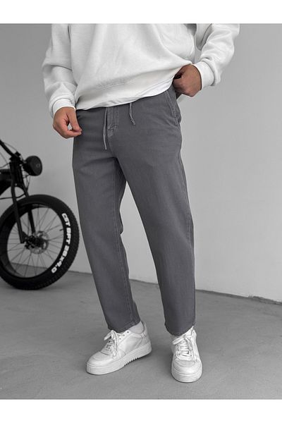BYBASICMAN Smoked Textured Basic Cotton Trousers Res-1077