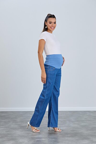 Işşıl 8798-Pregnant Lycra Wide Leg Jeans