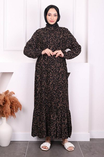 İmajButik Φούστα με σχέδιο βιζόν Φόρεμα Viscon με στρώσεις