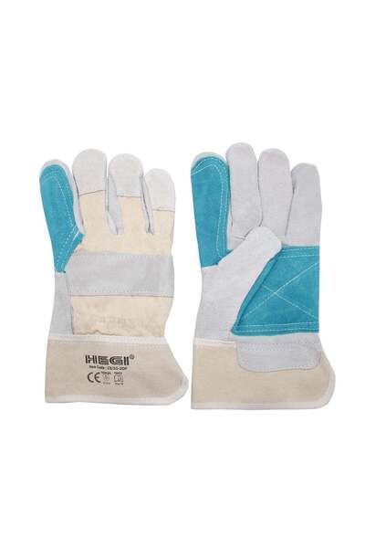 Hegi قفازات عمل HEGI من الجلد الأخضر المقوى CE/SG-3/DP / الحجم: 10