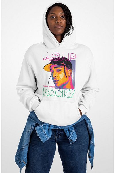 Fuddy Moda Unisex Oversize Asap Rocky Rakım Mayers Sweatshirt, Rap Music Themed Hoodie