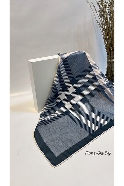 Onur Scarf - Women's Cotton Plaid Soft Scarf