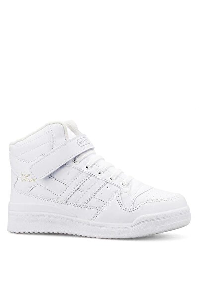 Best Of Bestof Jordan Uzun Bilekli Unisex Çocuk Spor Ayakkabı Beyaz