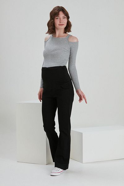 Işşıl 4498-pantaloni de maternitate cu picior evazat flexibil