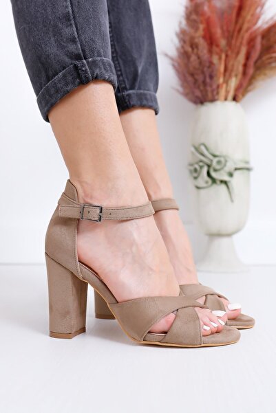 Hayalimdeki Ayakkabı Παπούτσια Jany με τακούνι από βιζόν και σουέντ