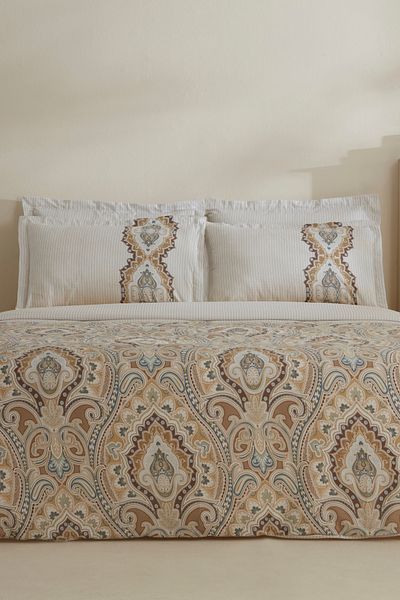 Karaca Home Set cuvertură de pilota Lemy 100% bumbac bej satinat