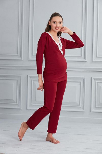 Işşıl 4411- Cotton Double Breasted Breastfeeding Detail Maternity Pajamas Set
