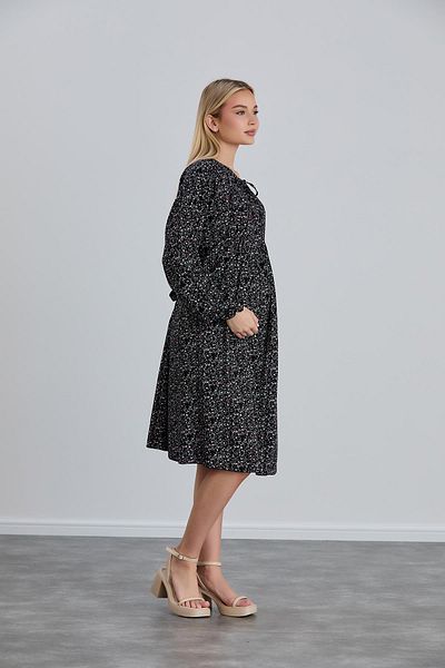 Işşıl IŞŞIL 4545-Rochie-tunica de maternitate din viscoză cu guler cu cravată