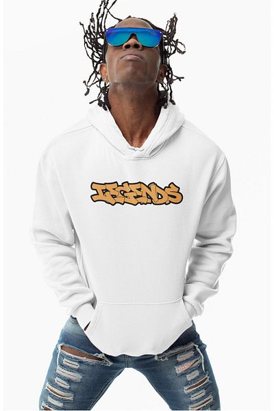 Fuddy Moda Oversize Legends Westcoast Rapper Back Printed Hooded Sweatshirt, Unisex Rap Music Themed Hoodie
