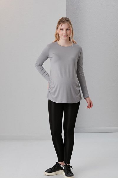 Işşıl 0362-viscon Bellows Plain Μακρυμάνικο μπλουζάκι εγκυμοσύνης