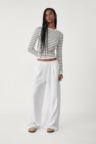 Stradivarius Wide leg linen trousers
