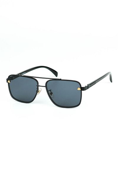 Di Caprio Men's Black Uv400 Protection Rectangular Model Sunglasses