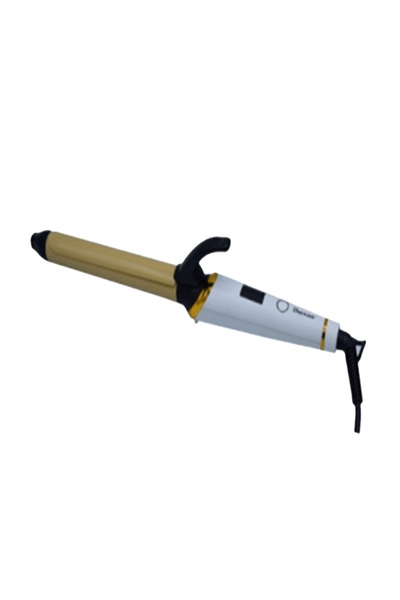 Davena مكواة تجعيد الشعر 55 وات مع شاشة رقمية 25 مم 450 فهرنهايت - ذهبي أبيض