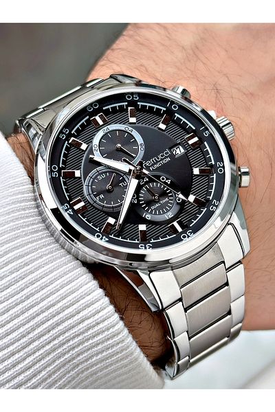 Ferrucci Functional 3 Atm Waterproof Steel Cord Men's Wristwatch