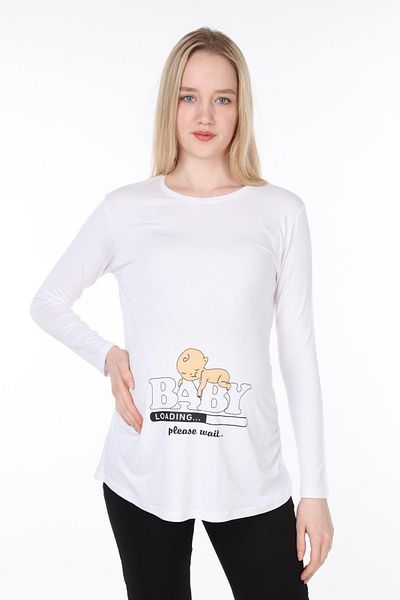 Işşıl 4472-Baby Viscose Maternity Long Sleeve T-Shirt