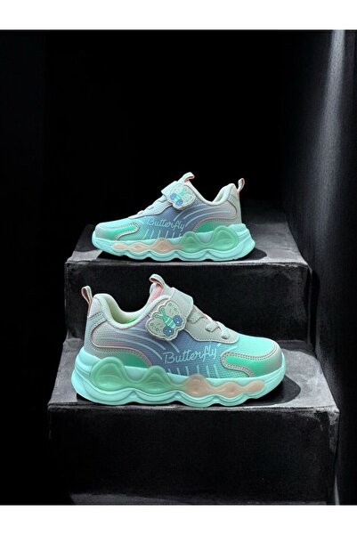 pepino KIZ ÇOCUK IŞIKLI KAUÇUK TABAN ORTOPEDİK CIRTLI GÜNLÜK AYAKKABI