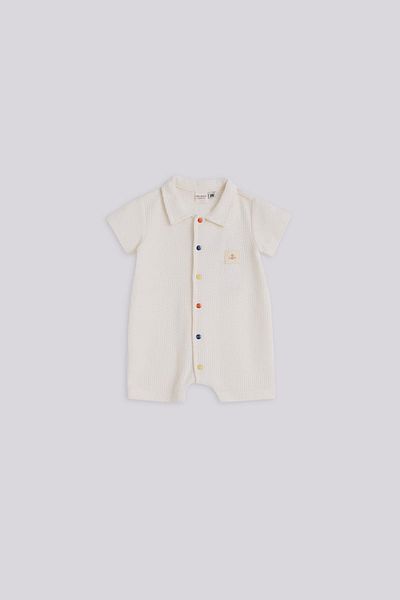 Gb Bayb Layette Bg Store Baby Boy Ecru Jumpsuit