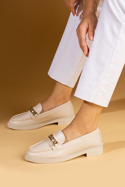 Pembe Potin Beige Women's Loafer - Buckle, Comfortable Daily Sole Shoes