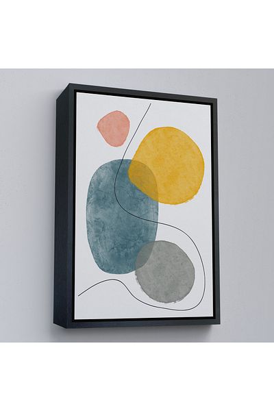 Harita Sepeti Pictură abstractă circulară cu cadru auriu