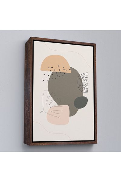 Harita Sepeti Pictură abstractă nordică cu cadru alb