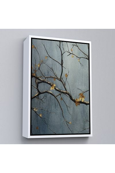 Harita Sepeti Tablou abstract cu ramuri uscate cu cadru alb