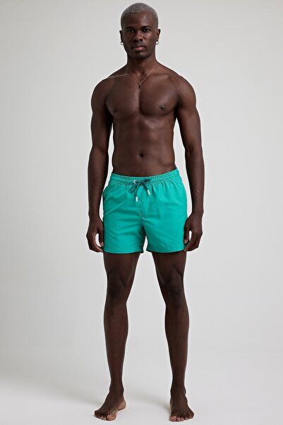 MADZEYMODA Premium Men's Lined Mint Green Swim Shorts Ls-95093
