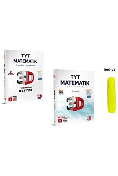 3D Yayınları 3D Yayınları Tyt Video Destekli Matematik Defter ve Soru Bankası...