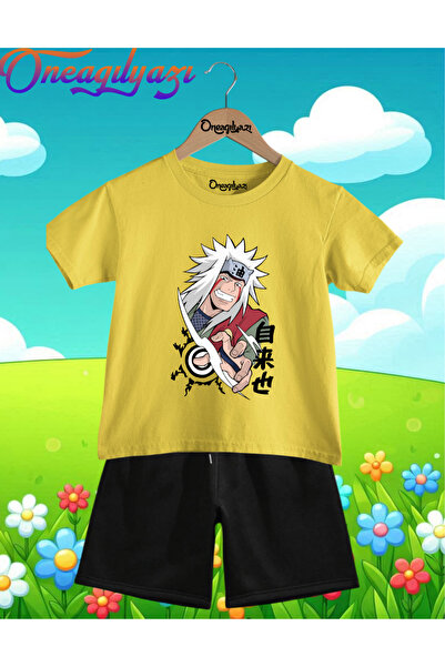 oneagılyazı Anime Štampano Oversize kroj Dječje šortseve T-shirt setovi