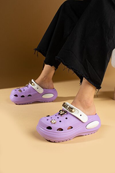 Pembe Potin Lilac Eva Women's Sandals - Comfortable Slippers for Sea, Beach, Chef and Hospital