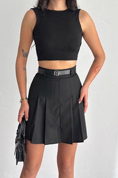 Swana Γυναικεία Πλισέ Υφασμάτινη Φούστα