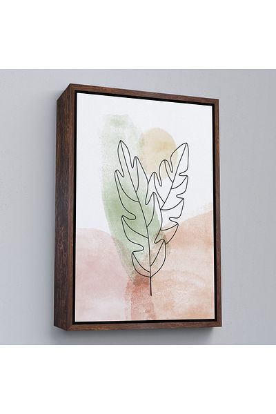 Harita Sepeti Nordic Abstract Painting with White Frame