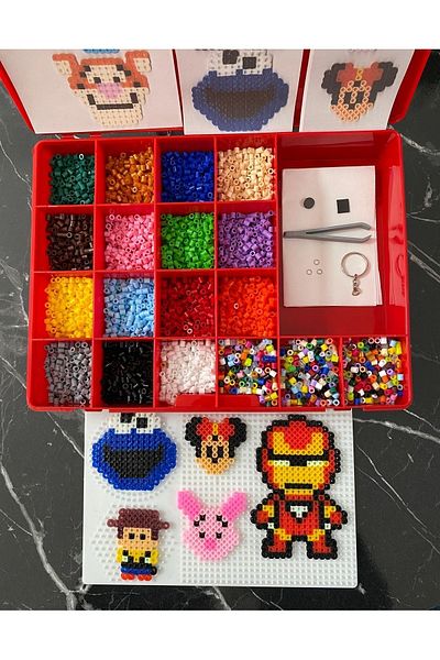 Dr.Yontuç Iron-On Bead Set, 15 Colors 8500 Pieces of Iron Beads