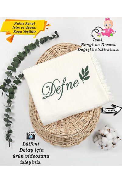 gros shop 4 Katlı Müslin %100 Pamuk Çok Amaçlı Bebek Battaniyesi-Kişiye Özgü ...