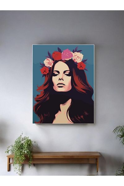 Major Selection Pictură din lemn Lana Del Rey 20 x 30 cm Model 19